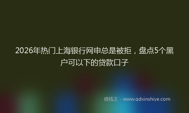 2026年热门上海银行网申总是被拒，盘点5个黑户可以下的贷款口子
