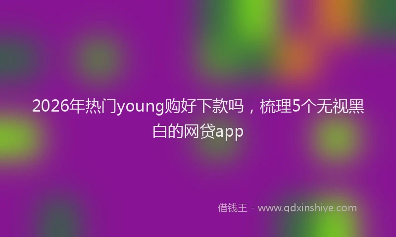 2026年热门young购好下款吗，梳理5个无视黑白的网贷app