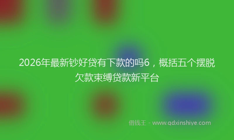2026年最新钞好贷有下款的吗6，概括五个摆脱欠款束缚贷款新平台