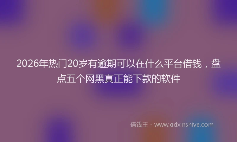 2026年热门20岁有逾期可以在什么平台借钱，盘点五个网黑真正能下款的软件