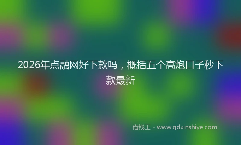 2026年点融网好下款吗，概括五个高炮口子秒下款最新
