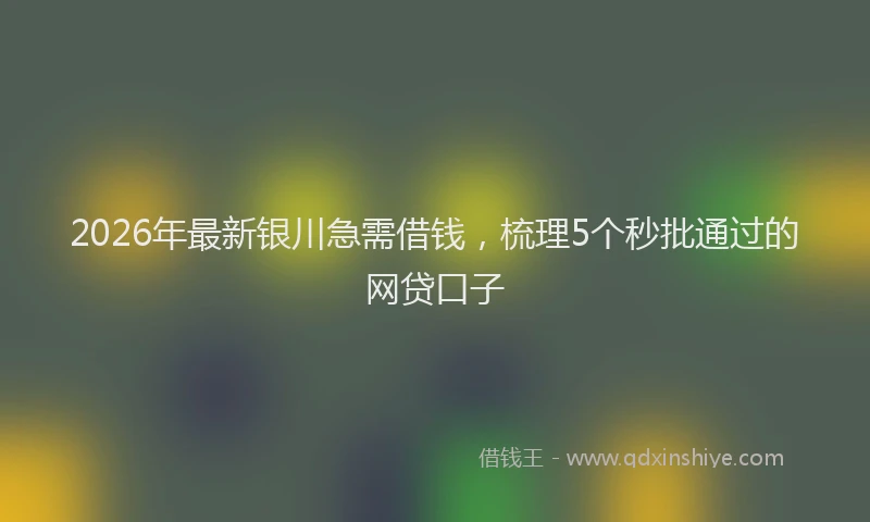 2026年最新银川急需借钱，梳理5个秒批通过的网贷口子
