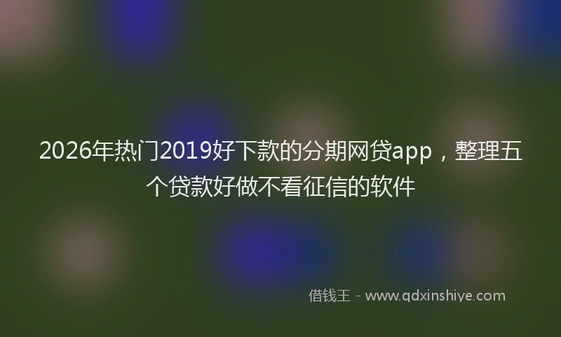 2026年热门2019好下款的分期网贷app，整理五个贷款好做不看征信的软件