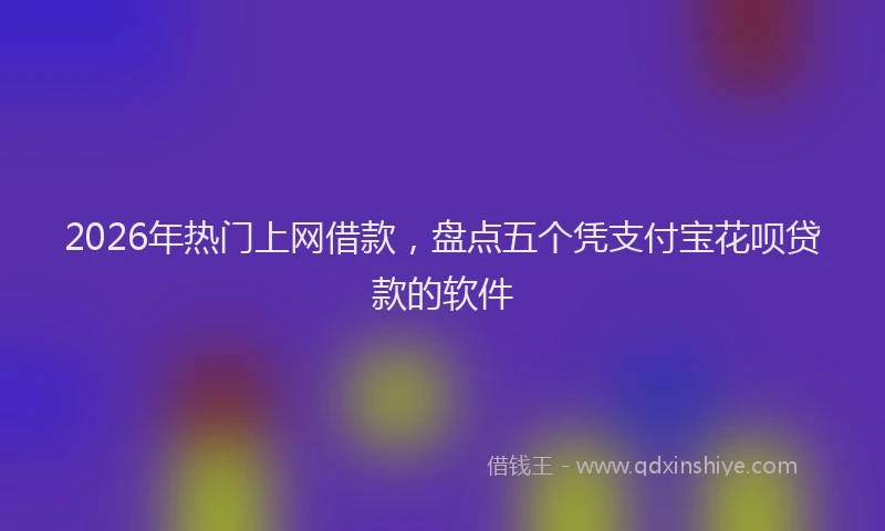 2026年热门上网借款，盘点五个凭支付宝花呗贷款的软件