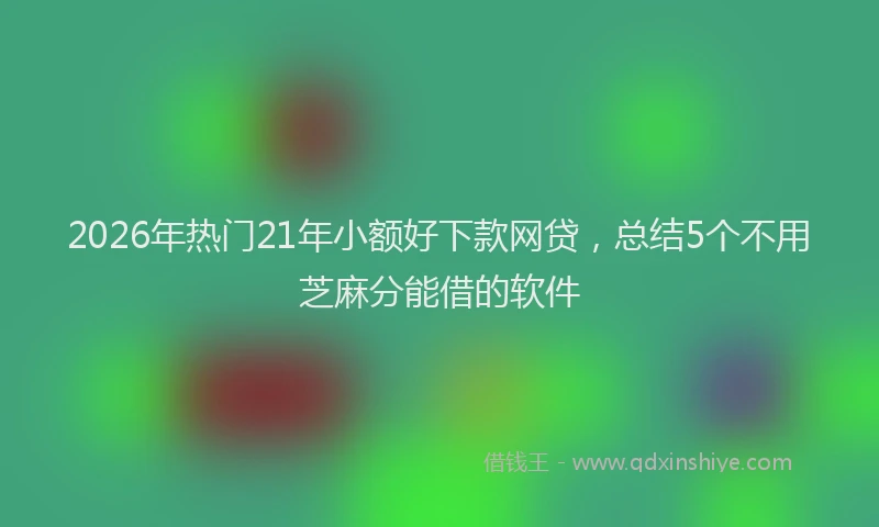 2026年热门21年小额好下款网贷，总结5个不用芝麻分能借的软件