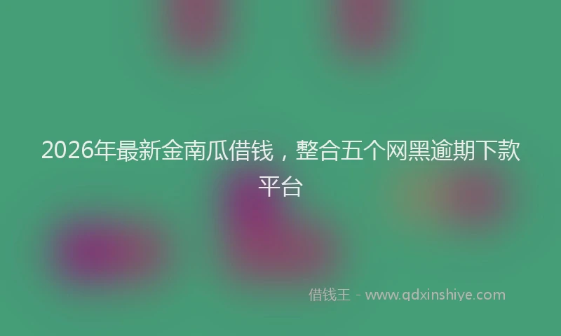 2026年最新金南瓜借钱，整合五个网黑逾期下款平台