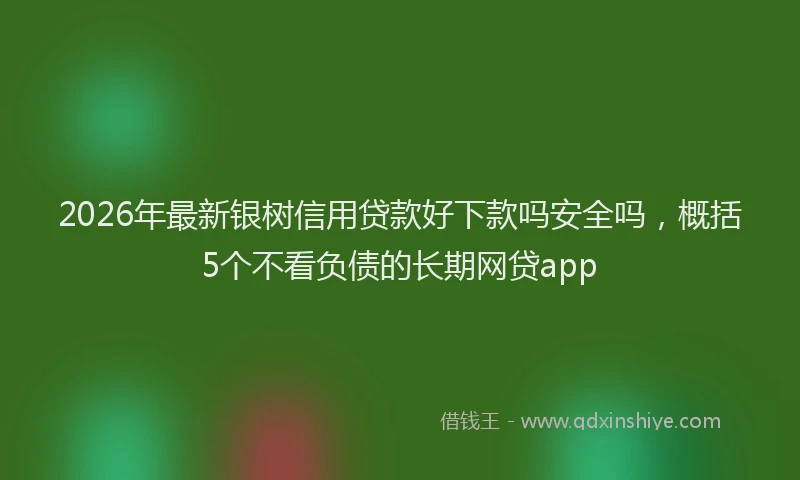 2026年最新银树信用贷款好下款吗安全吗，概括5个不看负债的长期网贷app