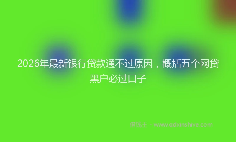 2026年最新银行贷款通不过原因，概括五个网贷黑户必过口子