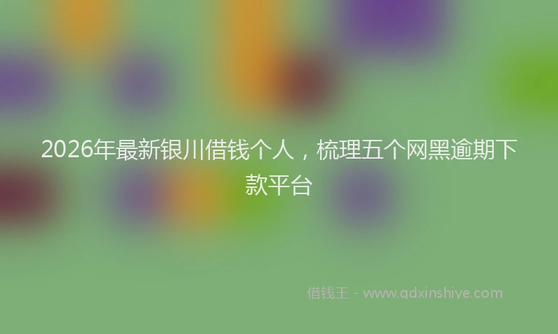 2026年最新银川借钱个人，梳理五个网黑逾期下款平台