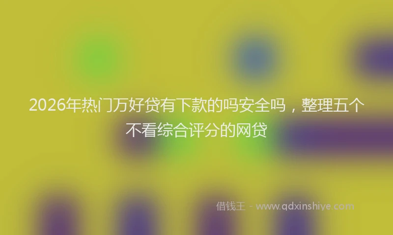 2026年热门万好贷有下款的吗安全吗，整理五个不看综合评分的网贷