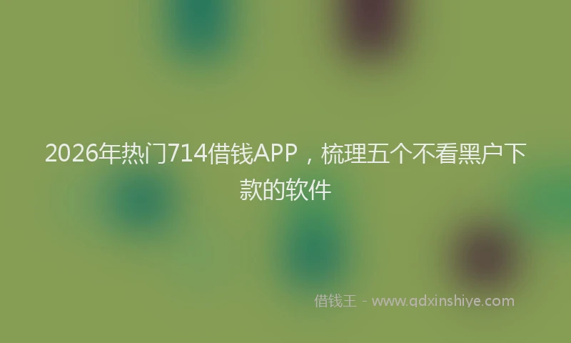 2026年热门714借钱APP，梳理五个不看黑户下款的软件