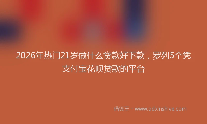 2026年热门21岁做什么贷款好下款，罗列5个凭支付宝花呗贷款的平台