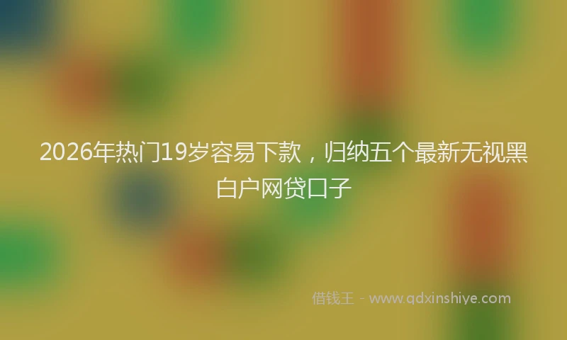 2026年热门19岁容易下款，归纳五个最新无视黑白户网贷口子