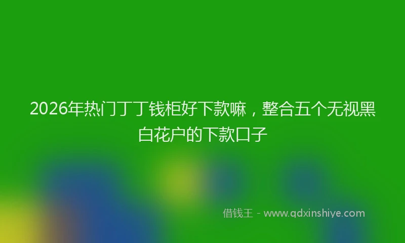 2026年热门丁丁钱柜好下款嘛，整合五个无视黑白花户的下款口子
