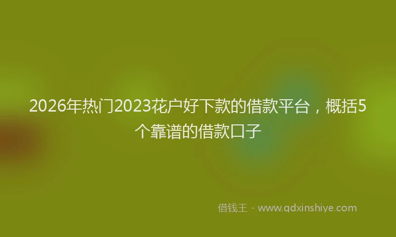 2026年热门2023花户好下款的借款平台，概括5个靠谱的借款口子