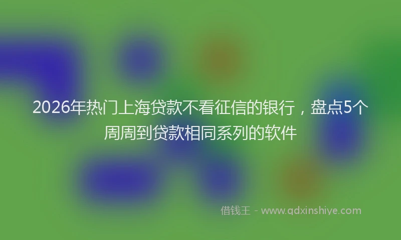 2026年热门上海贷款不看征信的银行，盘点5个周周到贷款相同系列的软件
