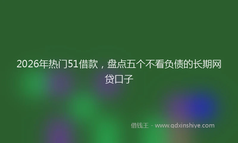 2026年热门51借款，盘点五个不看负债的长期网贷口子