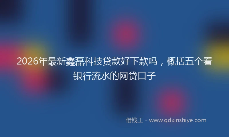 2026年最新鑫磊科技贷款好下款吗，概括五个看银行流水的网贷口子