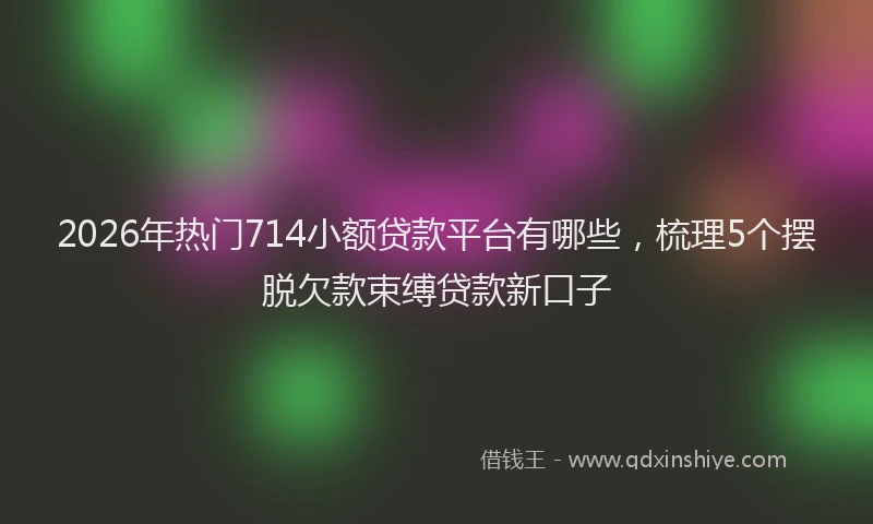 2026年热门714小额贷款平台有哪些，梳理5个摆脱欠款束缚贷款新口子
