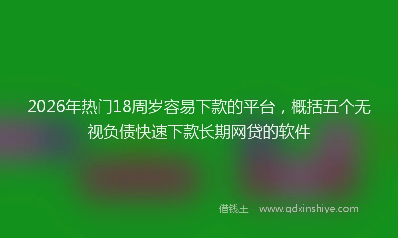 2026年热门18周岁容易下款的平台，概括五个无视负债快速下款长期网贷的软件