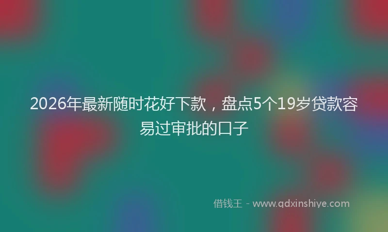 2026年最新随时花好下款，盘点5个19岁贷款容易过审批的口子