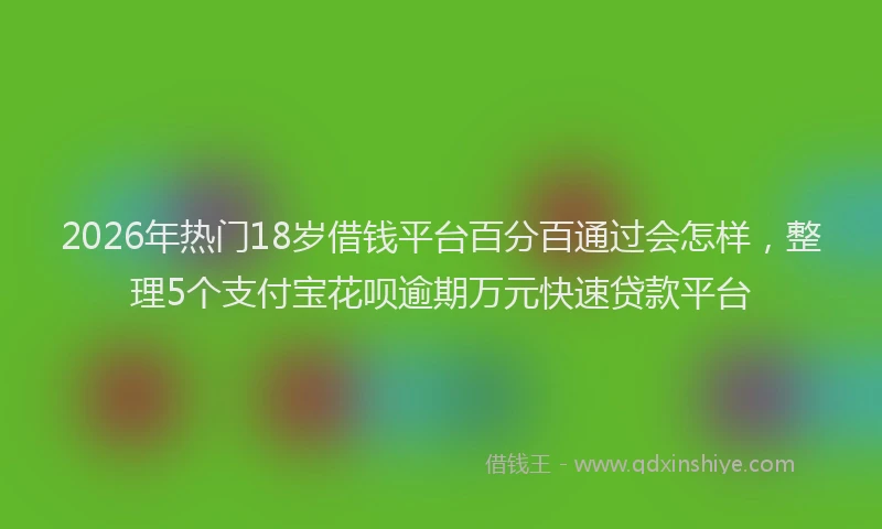 2026年热门18岁借钱平台百分百通过会怎样，整理5个支付宝花呗逾期万元快速贷款平台