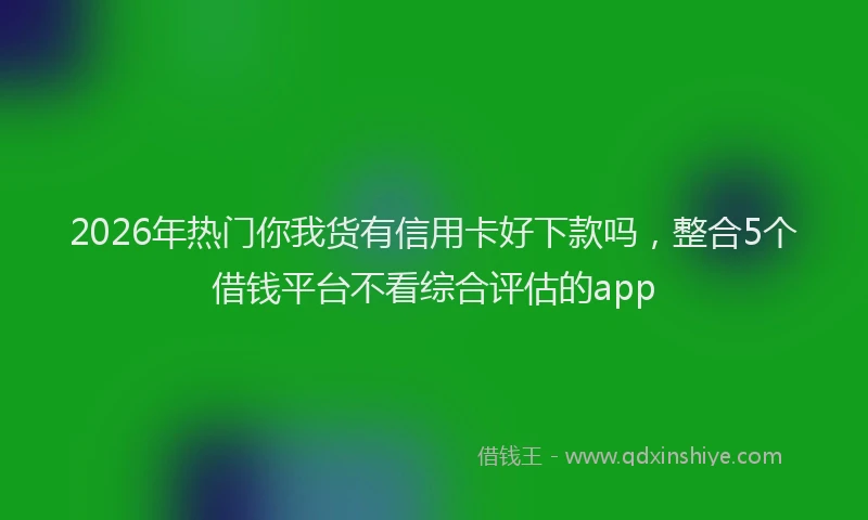 2026年热门你我货有信用卡好下款吗，整合5个借钱平台不看综合评估的app