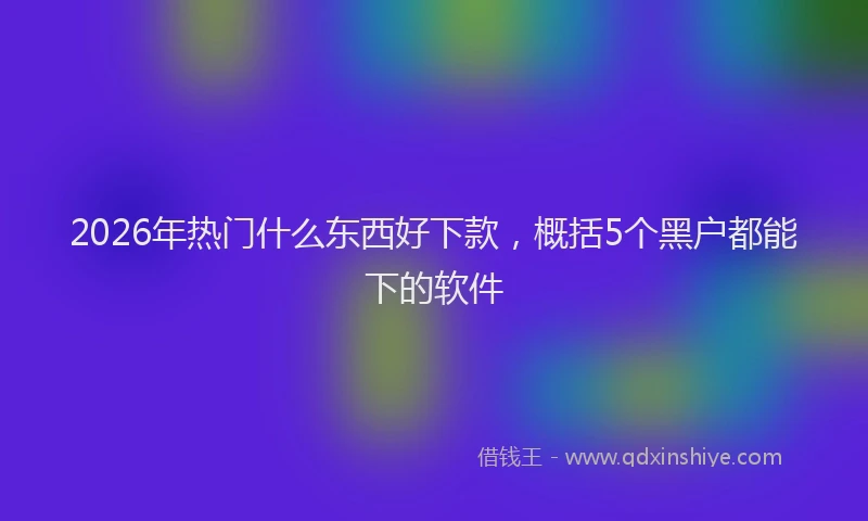 2026年热门什么东西好下款，概括5个黑户都能下的软件