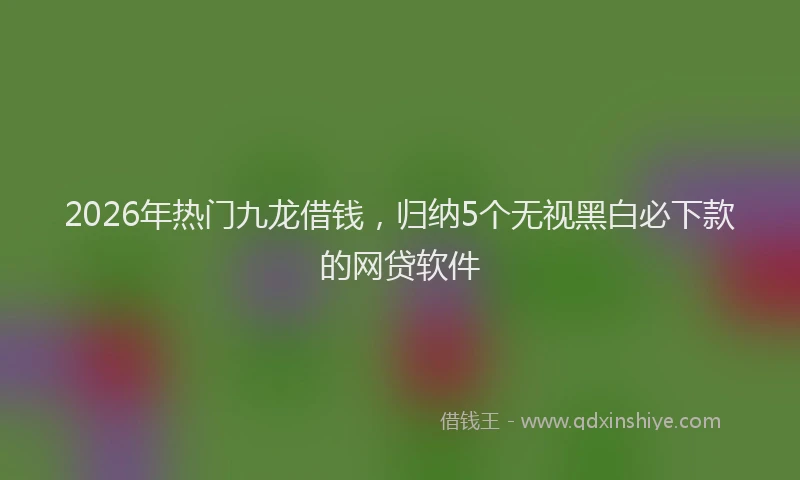 2026年热门九龙借钱，归纳5个无视黑白必下款的网贷软件