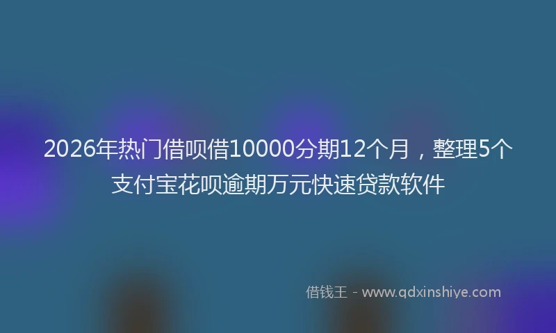 2026年热门借呗借10000分期12个月，整理5个支付宝花呗逾期万元快速贷款软件