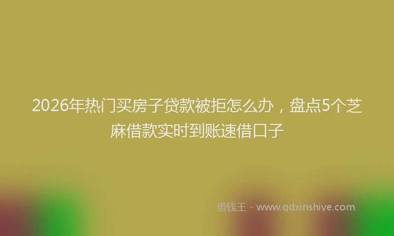 2026年热门买房子贷款被拒怎么办，盘点5个芝麻借款实时到账速借口子