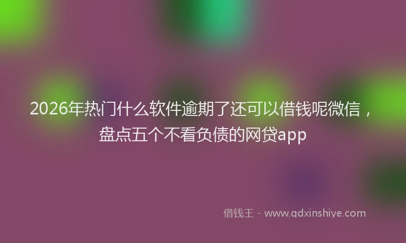 2026年热门什么软件逾期了还可以借钱呢微信，盘点五个不看负债的网贷app