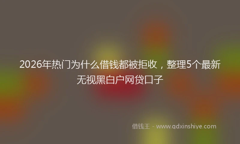 2026年热门为什么借钱都被拒收，整理5个最新无视黑白户网贷口子