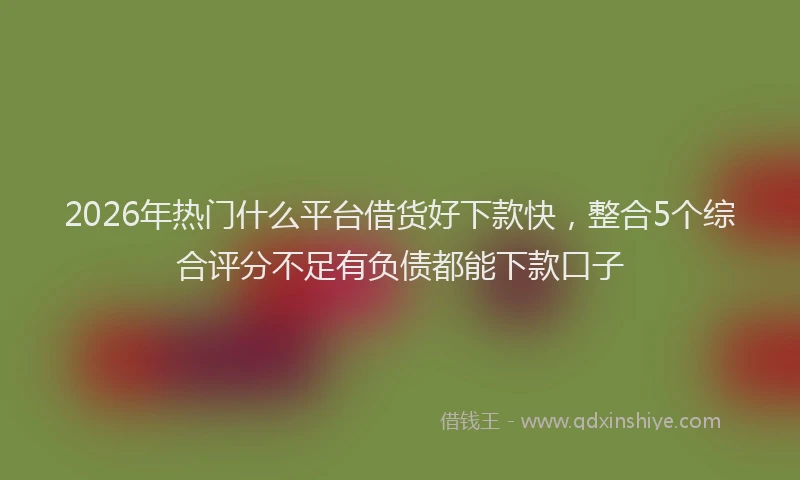 2026年热门什么平台借货好下款快，整合5个综合评分不足有负债都能下款口子