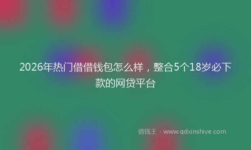 2026年热门借借钱包怎么样，整合5个18岁必下款的网贷平台