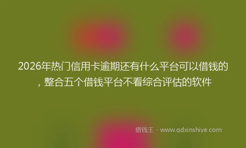 2026年热门信用卡逾期还有什么平台可以借钱的，整合五个借钱平台不看综合评估的软件
