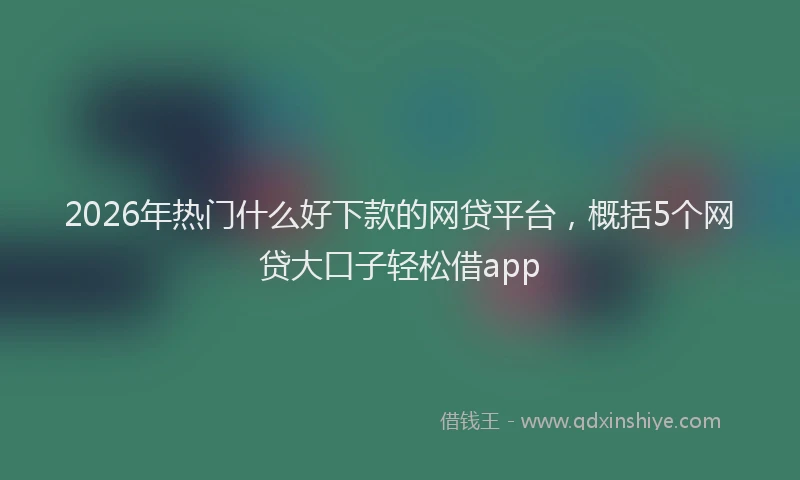 2026年热门什么好下款的网贷平台，概括5个网贷大口子轻松借app