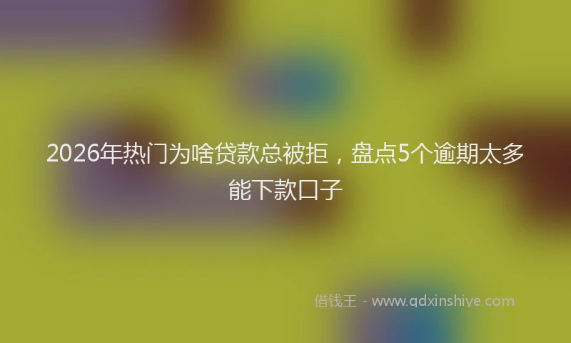 2026年热门为啥贷款总被拒，盘点5个逾期太多能下款口子