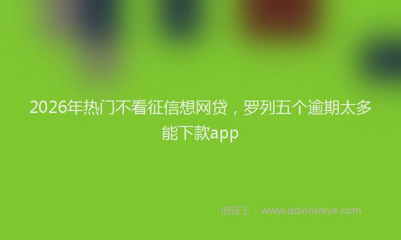 2026年热门不看征信想网贷，罗列五个逾期太多能下款app