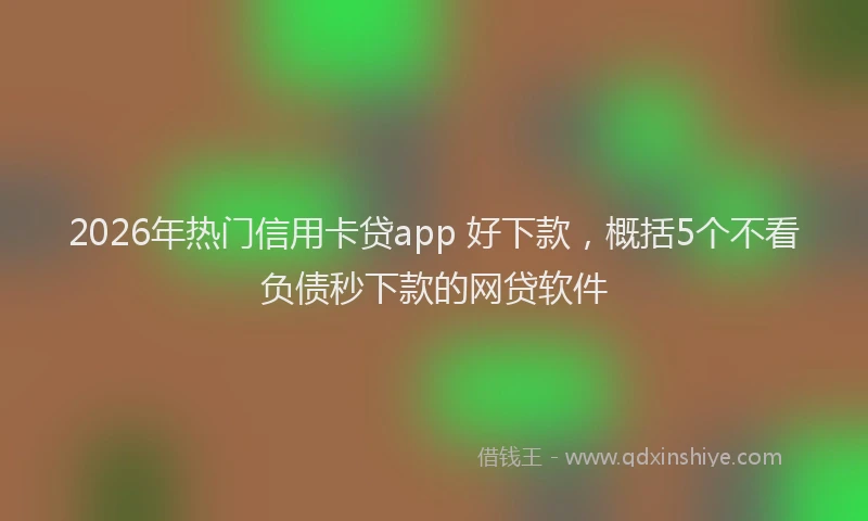 2026年热门信用卡贷app 好下款，概括5个不看负债秒下款的网贷软件