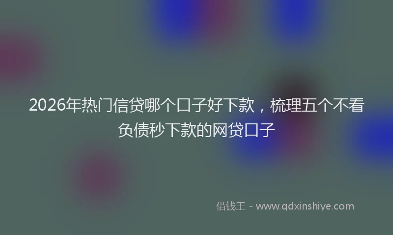 2026年热门信贷哪个口子好下款，梳理五个不看负债秒下款的网贷口子
