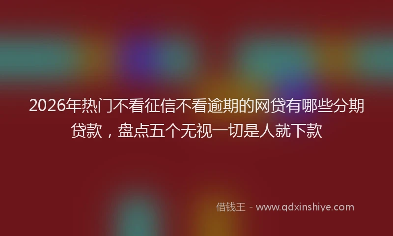 2026年热门不看征信不看逾期的网贷有哪些分期贷款，盘点五个无视一切是人就下款