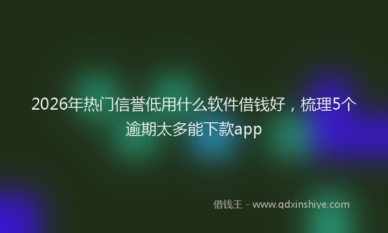 2026年热门信誉低用什么软件借钱好，梳理5个逾期太多能下款app