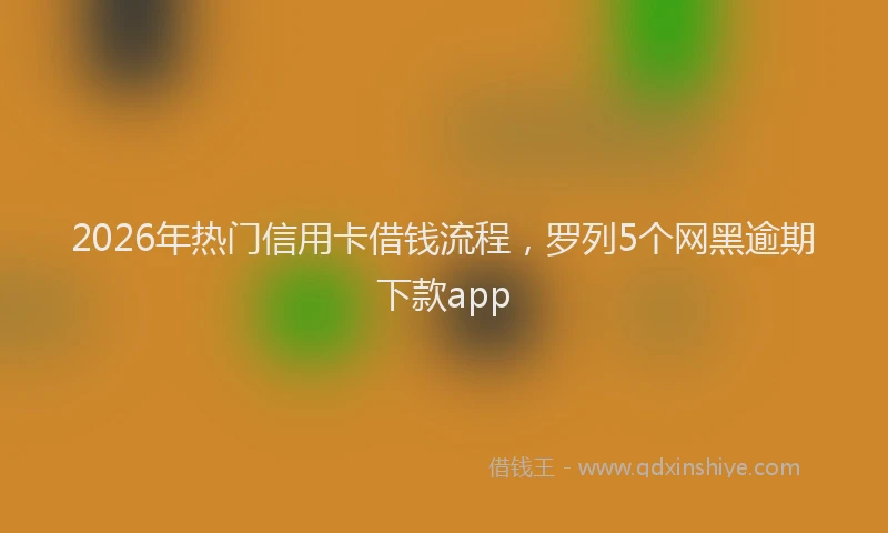2026年热门信用卡借钱流程，罗列5个网黑逾期下款app