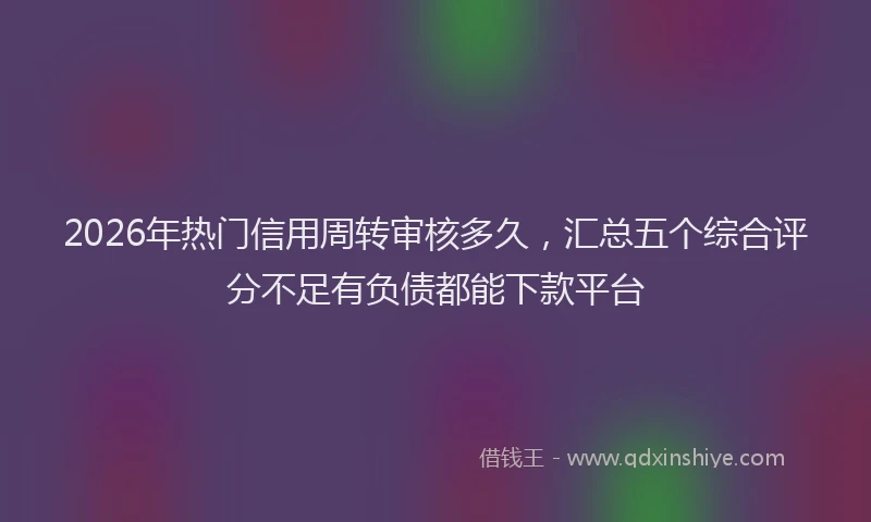 2026年热门信用周转审核多久，汇总五个综合评分不足有负债都能下款平台