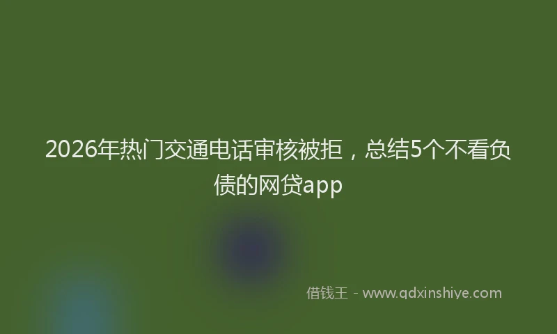 2026年热门交通电话审核被拒，总结5个不看负债的网贷app