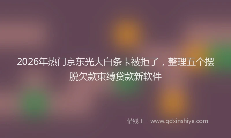 2026年热门京东光大白条卡被拒了，整理五个摆脱欠款束缚贷款新软件