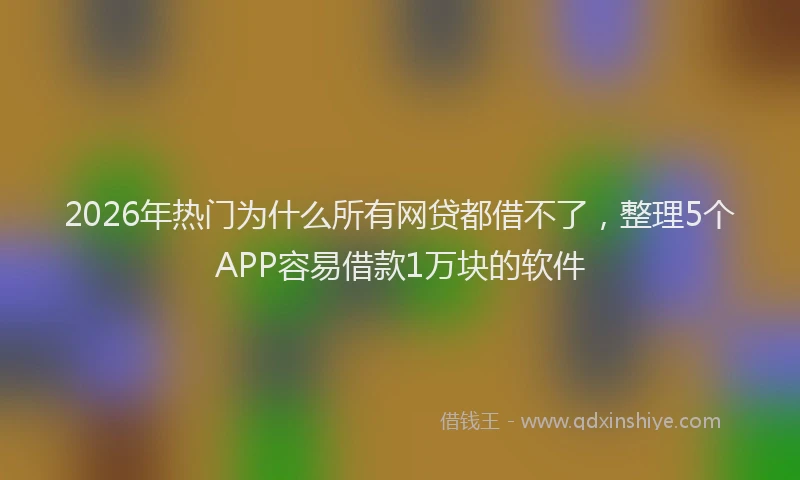2026年热门为什么所有网贷都借不了，整理5个APP容易借款1万块的软件