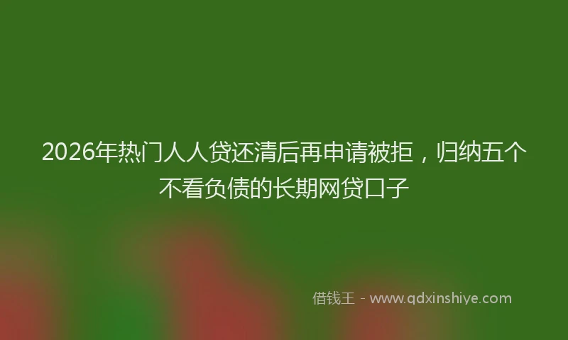 2026年热门人人贷还清后再申请被拒，归纳五个不看负债的长期网贷口子