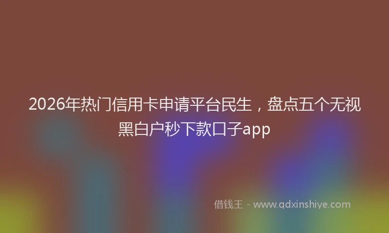 2026年热门信用卡申请平台民生，盘点五个无视黑白户秒下款口子app
